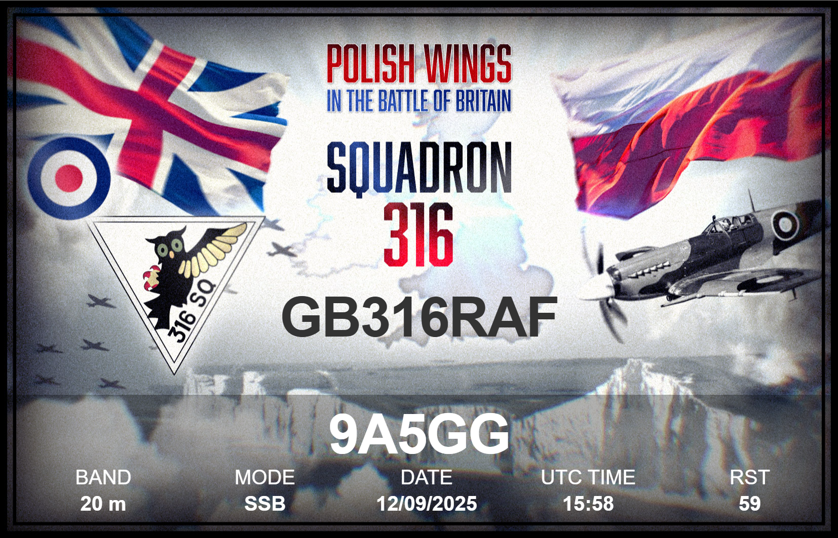 GB316RAF United Kingdom eQSL card