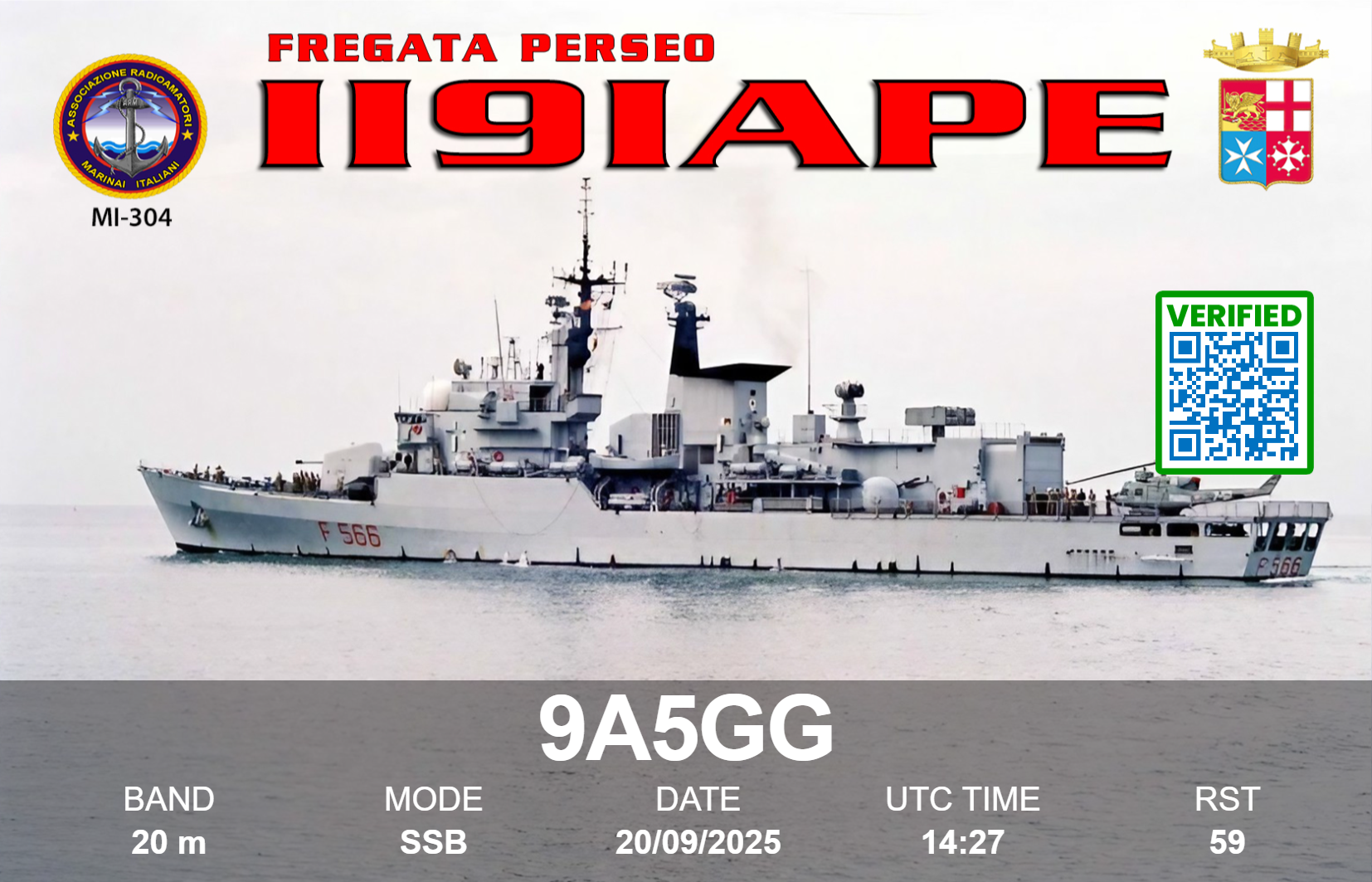 II9IAPE Italy eQSL card