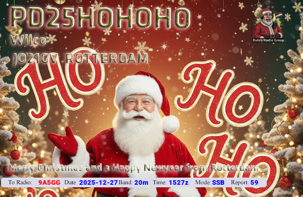 PD25HOHOHO Netherlands QSL card