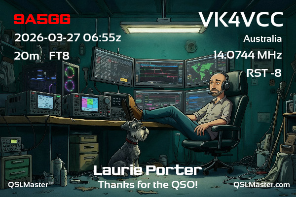 VK4VCC Australia QSL card